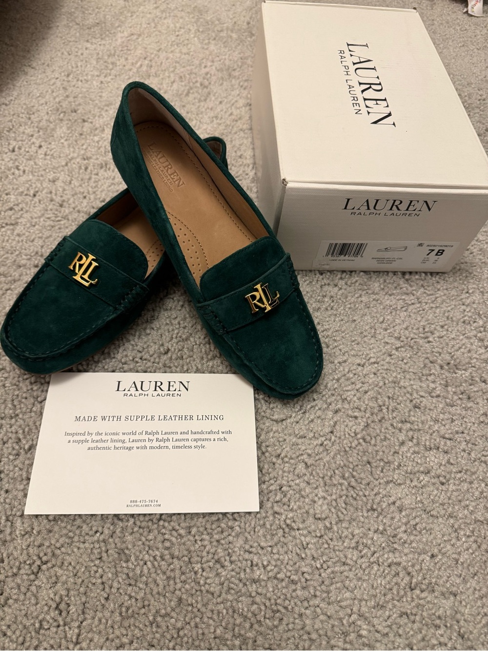 Lauren Ralph Lauren Women's Green Suede Loafers